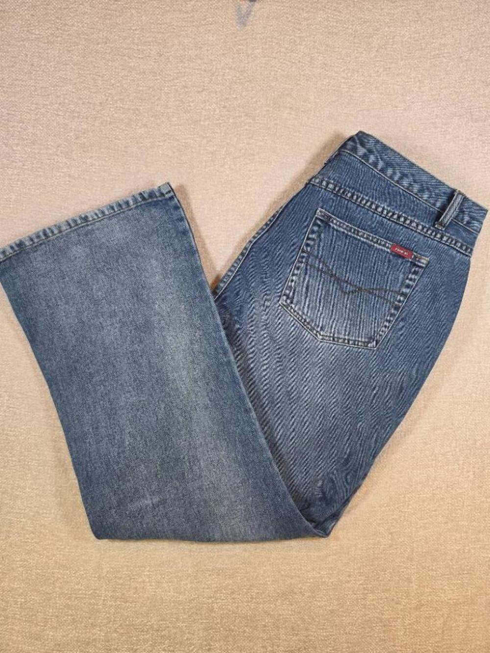 Zana-Di Vintage Wide Leg Flare Jeans Plus Size Y2K Grunge Denim Women Size 22
